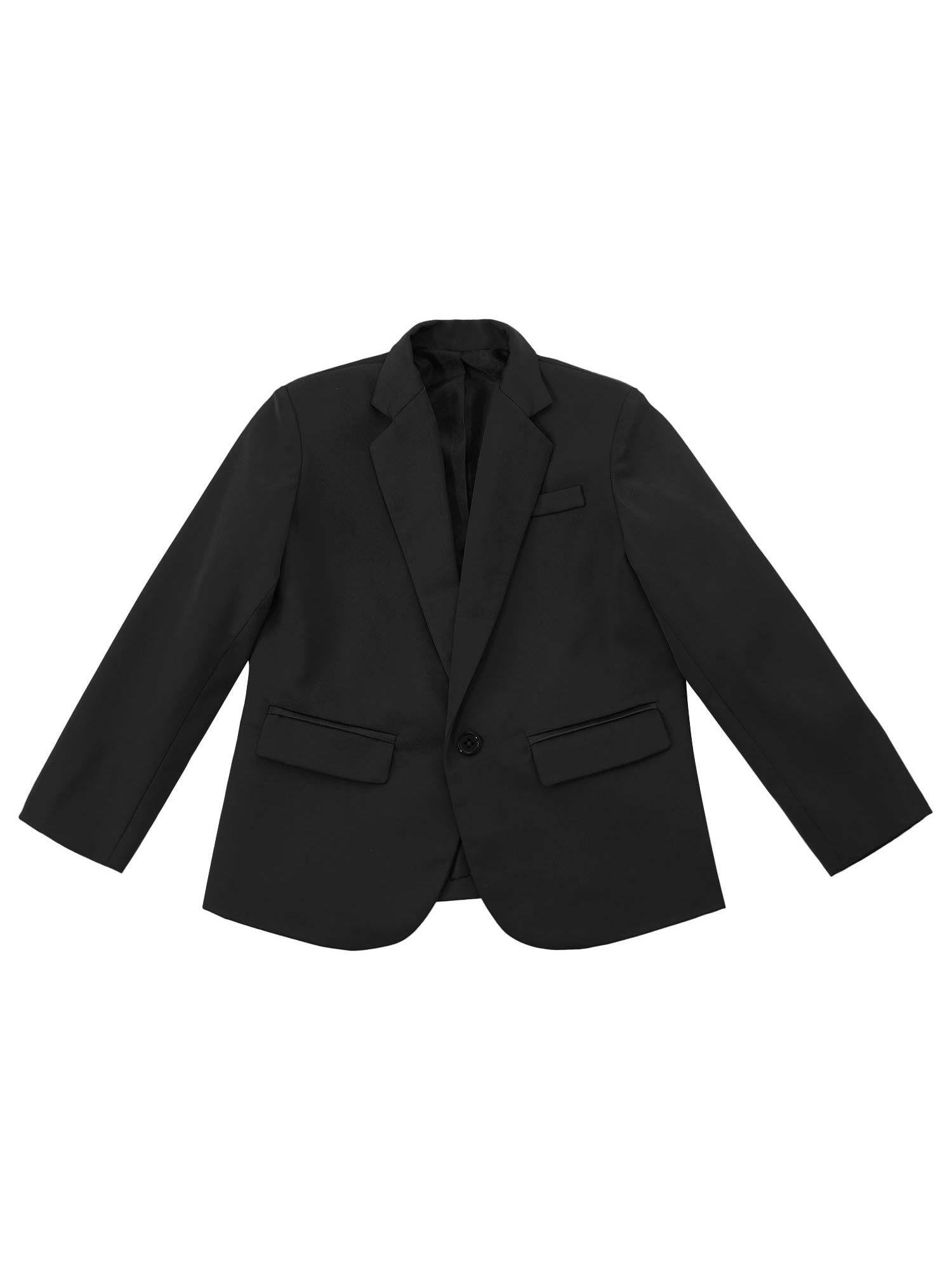 Kids Boys Suit Jacket Slim Fit One Button Casual Blazer Stage Performance  Coat | eBay