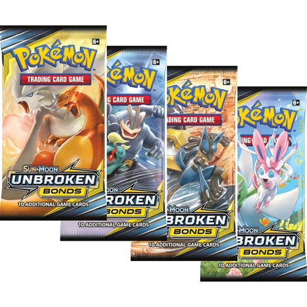 Pokémon - Sun & Moon Unbroken Bonds – Booster Pack (1 Random Pack of 10 Cards Only)