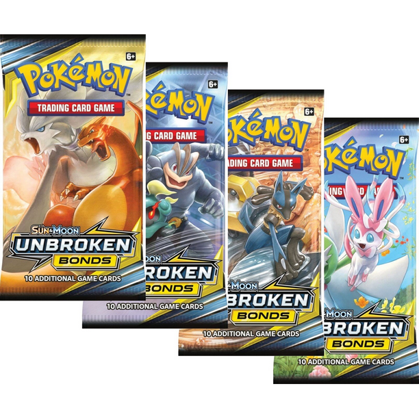Pokemon Cards Sun Moon Unbroken Bonds Booster Pack 1 Random Pack Of 10 Cards Only Walmart Com Walmart Com