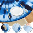 thumbnail image 4 of Blue White Tie Dye Spiral Pattern Round Fitted Tablecloth with Elastic Edge,Dining Table Cover Waterproof,Outdoor Round Tablecloth for Camping,Dining,Indoor and Outdoor, 4 of 7