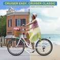 thumbnail image 3 of 26 inch 7 Speed Bicycle for Women with Basket & Lock, Cruiser Bike for Women, Womens Commuter Bicycle Lightweight City Bikes for Adults Ladies, 3 of 9