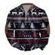 thumbnail image 2 of Ceisia Warm Stretchy Mens Loose Fit Christmas Fair Isle Print Half-Zip Stand Collar Sweatshirt Gifts, 2 of 3