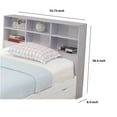 thumbnail image 5 of Wooden Full Size Bookcase Headboard with 6 Open Shelves, White- Saltoro Sherpi, 5 of 6