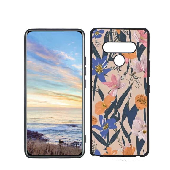 Japanese-Vintage-Floral-Bohor-1 Phone Case, Degined for LG Stylo 6 Case Men Women, Flexible Silicone Shockproof Case for LG Stylo 6