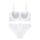 thumbnail image 1 of Conjunto de lencería sexy con encaje calado y tirantes de sujetador anticaída con realce grande y busto pequeño, 1 of 5
