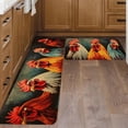 thumbnail image 2 of Rooster Kitchen Rug Sets 2 Piece Farmhouse Kitchen Mats for Floor Non Slip Washable Thin Kitchen Area Rug Floor Mat Waterproof Hallway Laundry Room Runner Rug 17x29 and 17x47 Inch, 2 of 6
