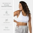 thumbnail image 3 of Fishers Finery Women's Cotton Light Support Lounge Bralette - Smooth, Soft Fabric for Everyday Comfort(White, S), 3 of 5