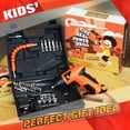 thumbnail image 2 of JoyTown Kids Real Power Drill Set – Electric Cordless Drill Tool Kit for Children with Interchangeable Bits, Flexible Shaft, Charger, All in Carrying Case, Learning Tools for Boys & Girls Home DIY, 2 of 7
