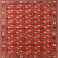 thumbnail image 1 of Ahgly Company Indoor Square Mid-Century Modern Orange Southwestern Area Rugs, 4' Square, 1 of 6