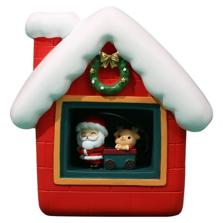 

LBECLEY Sound Activated Light Little House Star Decoration Santa Nightlight Bedside Lamp Decoration Christmas Gift Santa Gift Ornaments Led Lights for Bedroom D One Size