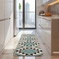 thumbnail image 4 of Brown Triangular Geometric Pattern Kitchen Rug Mat,Kitchen Runner Rugs Non Skid Washable,Decorative Kitchen Floor Mats for Kitchen,Sink,Laundry,17"x47.2", 4 of 7