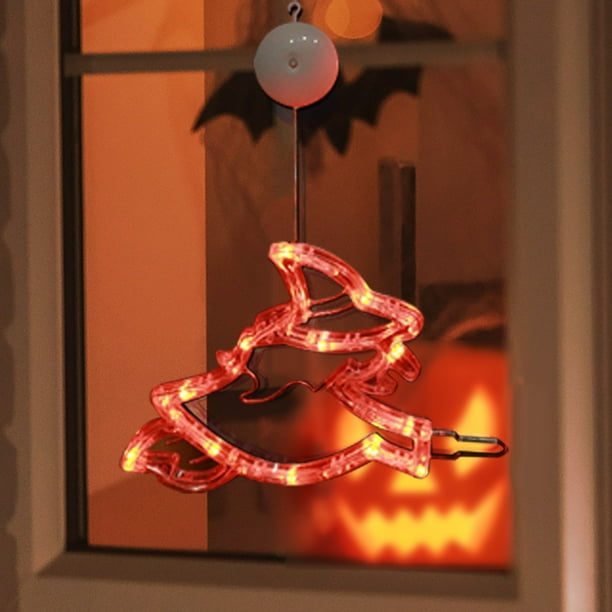 Luces de noche, luces de Halloween, cadena de luces decorativas para fiestas navideñas, sombrero de calabaza, castillo, lámpara de succión, luces LED, lámpara de succión