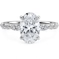 thumbnail image 3 of vylahjewellery Oval Cut Moissanite Ring, Engagement Ring for Women, Solitaire Ring with Side Stones, Classic Wedding Ring, 3 of 9