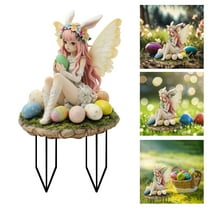 Bunny Decor Yard Decorations Outdoor Set of 1, Bunny Decorations for Home Garden Outdoor Statues, Easter Rabbit Figurines mom Gifts