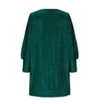 thumbnail image 6 of Glitter Women's Metallic sequins Asymmetrical Off Shoulder Long Sleeve Fitted Dress for Club Outings and Galas, 6 of 9