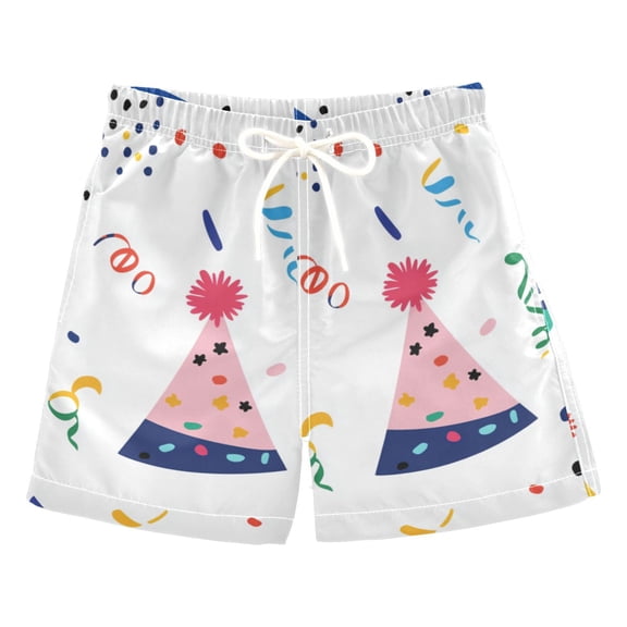 Birthday Hats Colored Ribbons Swim Trunks Board Shorts Beach Pants Bathing Bottoms 2T