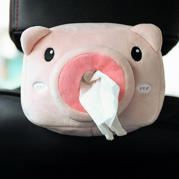Soporte para pañuelos, caja de pañuelos de animales de peluche suave, cubierta de pañuelos de dibujos animados, caja de papel para servilletas, caja de almacenamiento de papel