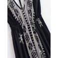 thumbnail image 4 of Women Wild Floral Print Backless Sexy Beach Bohemian Maxi Dress Lady High-Low Tassel Strapless Vacation Boho Dress, 4 of 6
