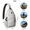thumbnail image 5 of Sling Backpack,Christmas Forest Pattern Sling Bag with Water Bottle Holder,Waterproof Sling Bag for Men/Women with Headphone Jack for Hiking,Travel, 5 of 6