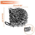thumbnail image 4 of 2 Pcs Toalla para Lavar Coches Microfibra Herramienta de Secado para Limpieza de Coches 23x12x1cm Negro Blanco, 4 of 6