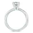 thumbnail image 3 of SZUL Women's 1 Carat AGS Certified Diamond Solitaire Braided Twist Ring in 14K White Gold  (K-L Color, I2-I3 Clarity), 3 of 6