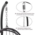 thumbnail image 6 of uhomepro Outdoor Hanging Egg Swing Chair with Cushion and Stand, Backyard Patio Indoor Hanging Egg Chair with Steel Frame, Headrest Pillow, Gray, 6 of 12