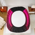 thumbnail image 5 of Feelyou Teens Abstract Ombre Queen Sheet Sets, Red Stripes Lines Bed Set, 4pcs, 5 of 7