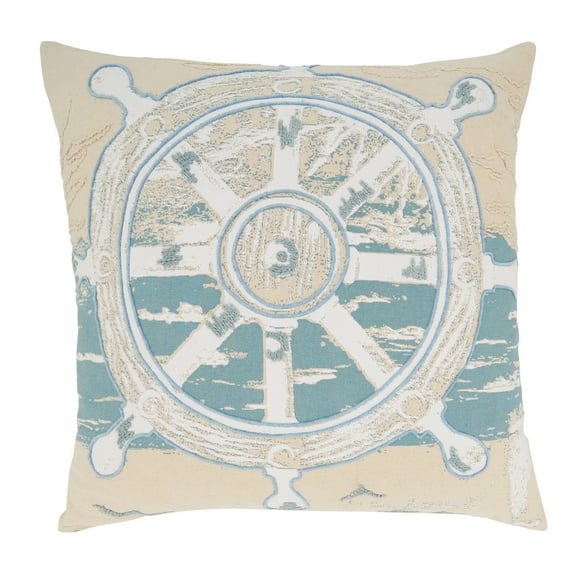 Saro Lifestyle Helm of the Waves Throw Pillow Cover
