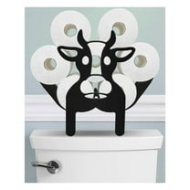 Cow Toilet Paper Holder Stand for Extra 8 Rolls, Funny Decorative Free Standing Storage, Farmhouse Bathroom