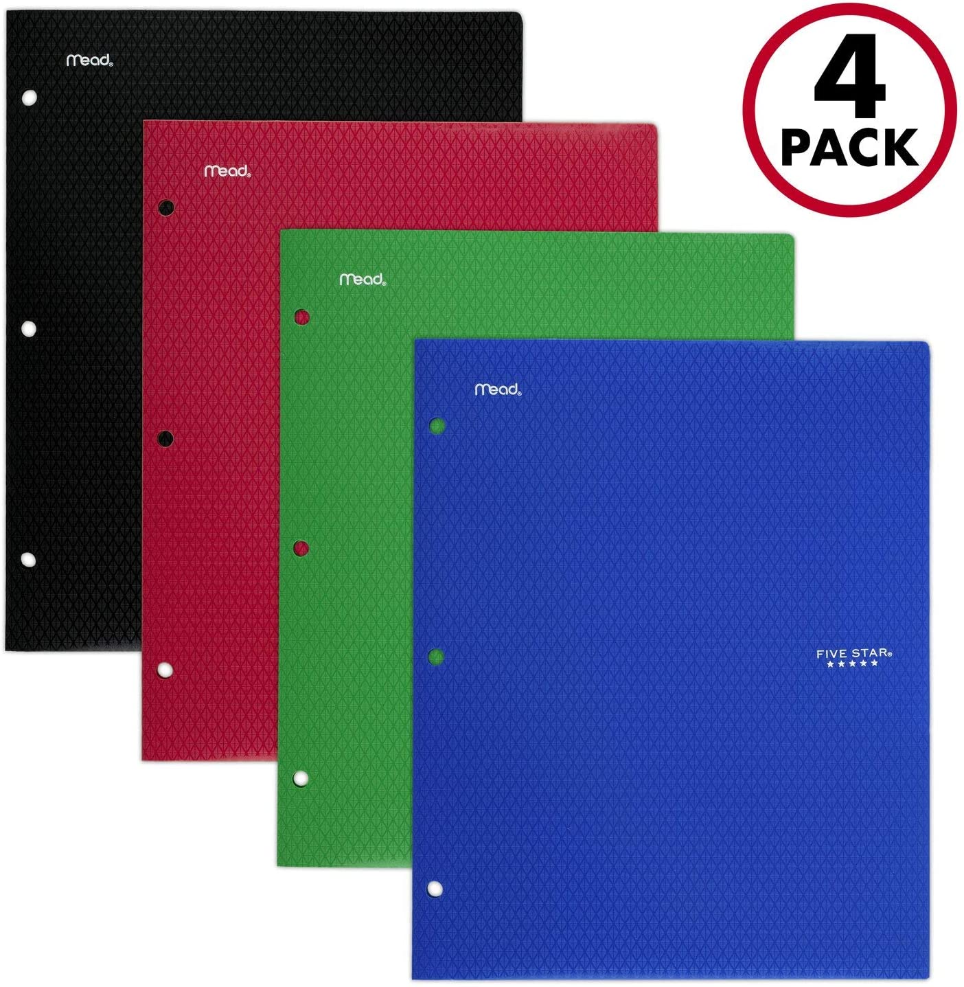 Five Star Binder Pocket Folder, StayPut 2Pocket Folder, 91/2"x 113/