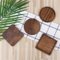thumbnail image 7 of Wood Coaster Retro Black Walnut Cup Mat Household Tabletop Protector, 7 of 7