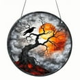 thumbnail image 4 of TIELUTT Halloween Withered Trees Acrylic Doors Windows Wall Hanging Star Ornament Set Clear Bead String Painted Stained Glass Window Couples First Christmas Ornament Decorative Beads Garland Glass, 4 of 4