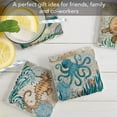 thumbnail image 4 of CounterArt "Monterey Bay" 4 Pack Absorbent Stone Tumbled Tile Coasters 4" Square, 4 of 6