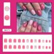 thumbnail image 2 of Uñas postizas de gel gelatinoso, cuadradas cortas, 24 piezas, tamaño 12, primavera, 2 of 4