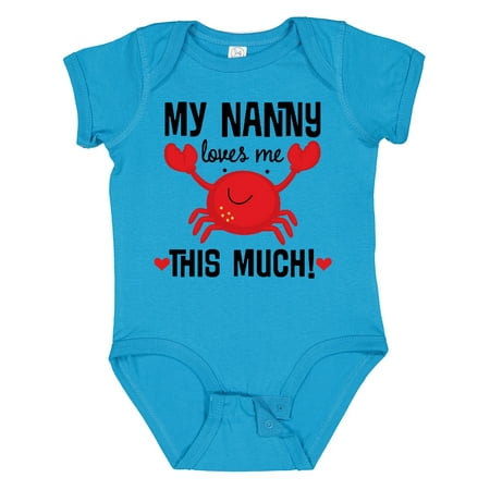 

Inktastic Nanny Loves Me Grandson Gift Baby Boy or Baby Girl Bodysuit
