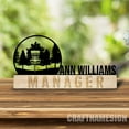 thumbnail image 3 of Craftnamesign Custom Wooden Disc Golf Desk Name Plate, Golfer Metal Nameplate for desk, 3 of 5