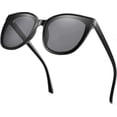 thumbnail image 1 of Oversized Cat Eye Sunglasses Ized Uv400 For Women, Lar Trendy Vinta Cateye Sun Glasses Tr90 Frame, 1 of 5
