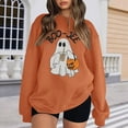 thumbnail image 6 of Boo Jee Halloween Sweatshirts for Women 2025 Long Sleeve Crewneck Cute Ghost Graphic Sweatshirt Pullover Tops, 6 of 7