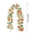thumbnail image 3 of RBCKVXZ Fall Leaves Garland for Fall Decor - 5.8 ft Artificial Autumns Leaves Vines for Halloween Thanksgiving Decor, Home Mantel Dinner Fireplace Decoration (Red), 3 of 6