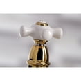 thumbnail image 4 of Kingston Brass KS3272PXBS Restoration Bridge Kitchen Faucet with Brass Side Sprayer, Polished Brass, 4 of 8