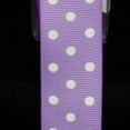 thumbnail image 2 of The Ribbon People Lavender and White Polka Dots Woven Grosgrain Craft Ribbon 1" x 88 Yards, 2 of 2