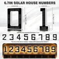 thumbnail image 4 of 6.7 Inch Solar Lighted House Numbers for Outside, Light Up Waterproof LED Address Signs for Houses, Backlit Illuminated Exterior Modern House Numbers Light (1-Black, 6.7IN), 4 of 7