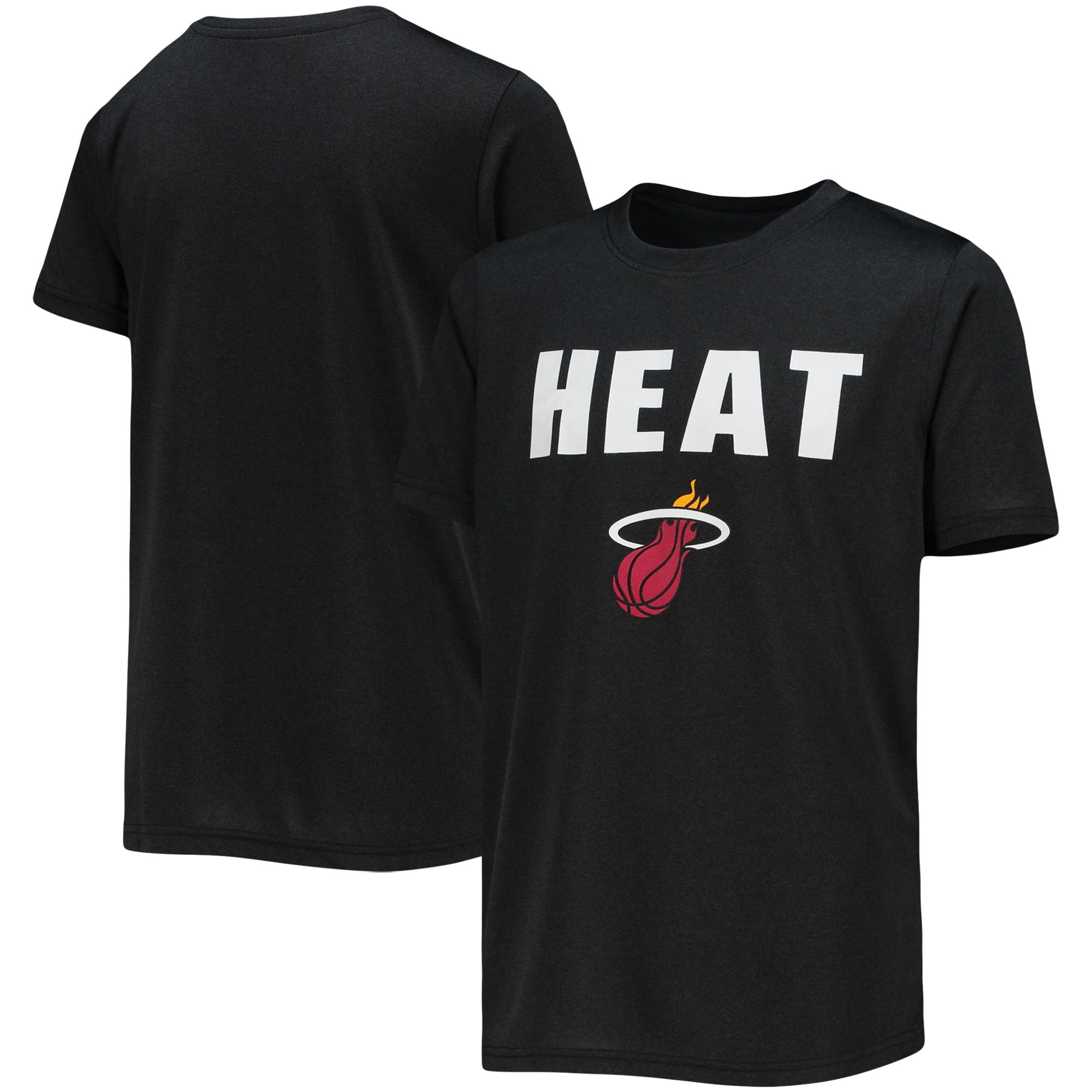Youth Black Miami Heat Team & Logo T-Shirt - Walmart.com