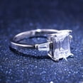 thumbnail image 2 of 3ct Princess Cut AAA Cz Silver Band 925 Silver Women Simple Wedding Ring Sz 6-10, 2 of 6