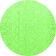 thumbnail image 1 of Ahgly Company Indoor Round Solid Green Modern Area Rugs, 3' Round, 1 of 4