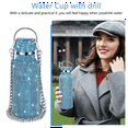 thumbnail image 4 of Stainless Steel Water Bottle Portable Glitter Rhinestone Water Bottle Crossbody Bling Thermal Flask 600ml C, 4 of 8