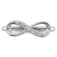 thumbnail image 5 of Sterling Silver Rhodium-plated with CZ Infinity Ring, 5 of 6