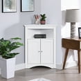 thumbnail image 2 of Corner Storage Cabinet,Free Standing Sideboard Cabinet with 2 Doors and Shelves, Bathroom Floor Corner Cabinet,Triangle Storage Cabinet for Small Spaces,Bathroom,Kitchen,Living Room, 2 of 8