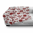 thumbnail image 3 of Vintage Soft Flannel Fleece Blanket, Various Women Lip Forms in Several Gestures Sad Nervous Happy Female Print, Cozy Plush for Indoor and Outdoor Use, 50" x 60", Vermilion and White, by Ambesonne, 3 of 6