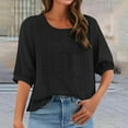thumbnail image 5 of Shirts For Women Fashionable Casual Solid Color Pleated Cotton And Linen Tops Shirts And T Shirts Long Sleeve Shirts For Women, 5 of 6